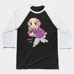 Gamer girl anime graphic Baseball T-Shirt